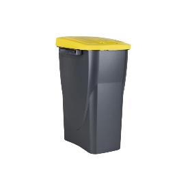 CUBO DE BASURA PARA RECICLAR 15 LITROS  COLOR AMARILLO 20 X 31 X 42 CM