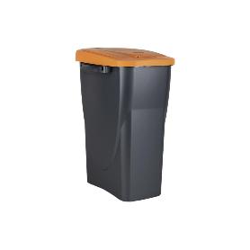 CUBO DE BASURA PARA RECICLAR 15 LITROS  COLOR NARANJA 20 X 31 X 42 CM