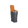 CUBO DE BASURA PARA RECICLAR 15 LITROS  COLOR NARANJA 20 X 31 X 42 CM