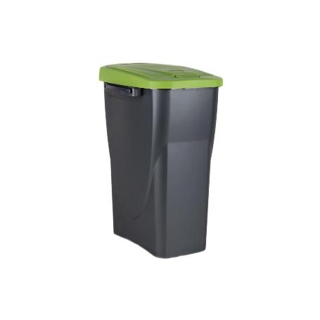 CUBO DE BASURA PARA RECICLAR 15 LITROS  COLOR VERDE 20 X 31 X 42 CM