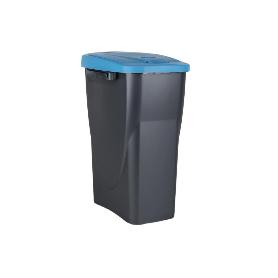CUBO DE BASURA PARA RECICLAR 15 LITROS  COLOR AZUL 20 X 31  X 42 CM