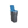 CUBO DE BASURA PARA RECICLAR 15 LITROS  COLOR AZUL 20 X 31  X 42 CM