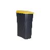 CUBO DE BASURA PARA RECICLAR 25 LITROS  COLOR AMARILLO 21.5 X 36 X 51 CM