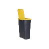 CUBO DE BASURA PARA RECICLAR 25 LITROS  COLOR AMARILLO 21.5 X 36 X 51 CM