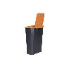 CUBO DE BASURA PARA RECICLAR 25 LITROS  COLOR NARANJA 21.5 X 36 X 51 CM