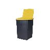 CUBO DE BASURA PARA RECICLAR 45 LITROS  COLOR AMARILLO 36.5 X 36 X 51  CM