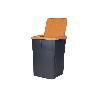 CUBO DE BASURA PARA RECICLAR 45 LITROS  COLOR NARANJA 36.5 X 36 X 51  CM