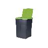 CUBO DE BASURA PARA RECICLAR 45 LITROS  COLOR VERDE 36.5 X 36 X 51  CM