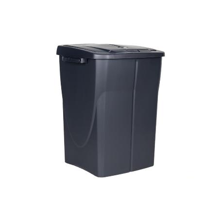 CUBO DE BASURA PARA RECICLAR 45 LITROS  COLOR GRIS 36.5 X 36 X 51  CM