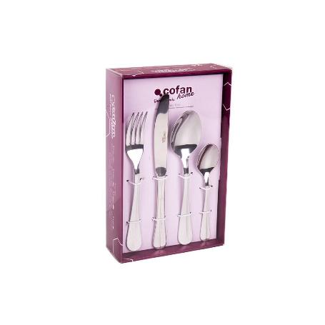 CUBERTERIA INOX MODELO BOLONIA 24 PCS C-18/0 2 MM