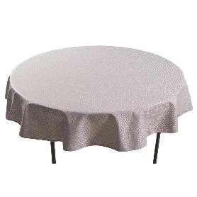 MANTEL REDONDO PÉTALOS ANTIMANCHAS RESINADO JACQUARD CONFECCIONADO 50 % ALGODÓN 50 % POLIÉSTER 1,40 M