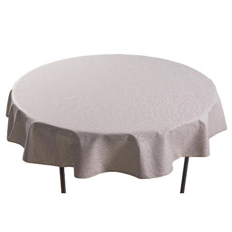 MANTEL REDONDO PÉTALOS ANTIMANCHAS RESINADO JACQUARD CONFECCIONADO 50 % ALGODÓN 50 % POLIÉSTER 1,40 M