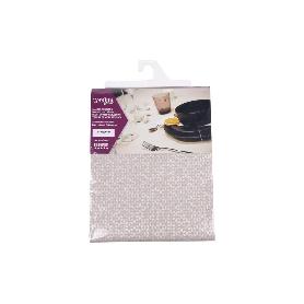 MANTEL REDONDO PÉTALOS ANTIMANCHAS RESINADO JACQUARD CONFECCIONADO 50 % ALGODÓN 50 % POLIÉSTER 1,60 M