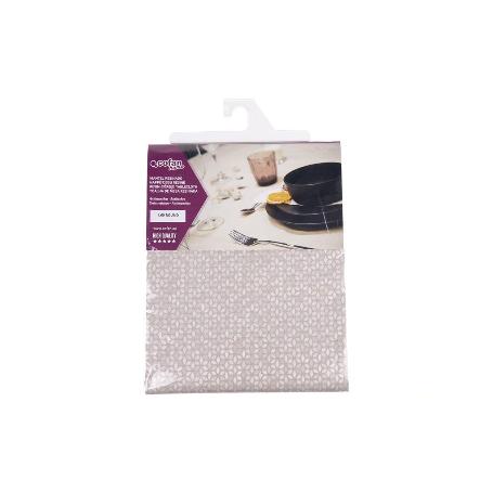MANTEL REDONDO PÉTALOS ANTIMANCHAS RESINADO JACQUARD CONFECCIONADO 50 % ALGODÓN 50 % POLIÉSTER 1,60 M