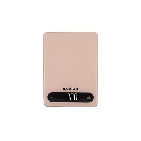 BÁSCULA DE COCINA DIGITAL 10 KG COLOR NARANJA PASTEL