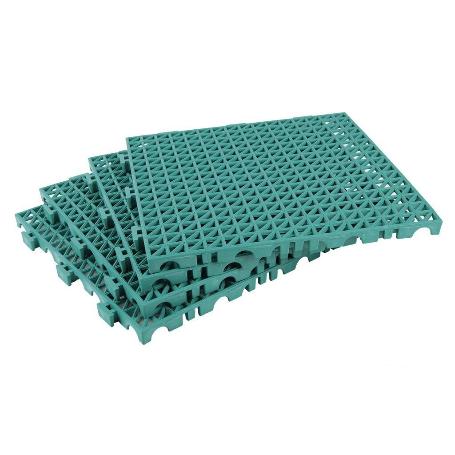SET DE 4 UDS. LOSETA ALVEOLADA VERDE DE PVC 33 X 33 X 2 CM