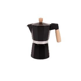 CAFETERA ITALIANA DE INDUCCIÓN NEGRA 6 TAZAS