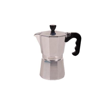 CAFETERA ITALIANA DE ALUMINIO PARA INDUCCIÓN 6 TAZAS