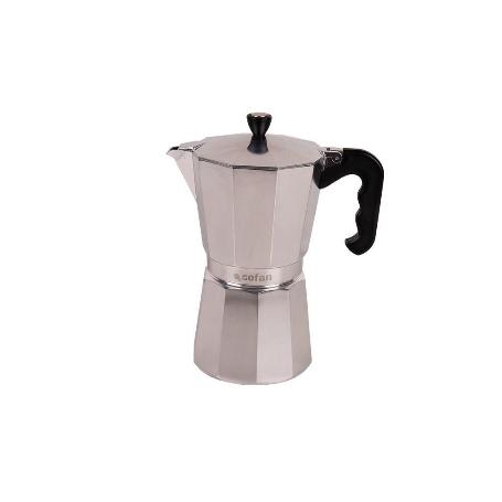 CAFETERA ITALIANA DE ALUMINIO PARA INDUCCIÓN 12 TAZAS