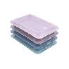 PACK DE 4 PORTAEMBUTIDOS APILABLES CREMA, AZUL, VERDE, NUDE 25 X 17 X 3 CM