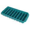 CUBITERA HIELO CON TAPA COLOR TURQUESA 12.5X26X4 CM   CAJA 6 UNID.