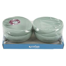 CUENCO VERDE AGUA 16CM MODELO NARA 800ML   CAJA 6 UNID.