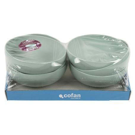 CUENCO VERDE AGUA 16CM MODELO NARA 800ML   CAJA 6 UNID.