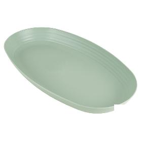 FUENTE OVALADA VERDE AGUA 39 X22X 4,5 CM MODELO NARA 2000ML VENTA UNITARIA