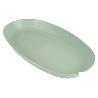 FUENTE OVALADA VERDE AGUA 39 X22X 4,5 CM MODELO NARA 2000ML VENTA UNITARIA