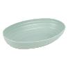 FUENTE OVALADA VERDE AGUA 24X16X5.5CM MODELO NARA 1080ML VENTA UNITARIA