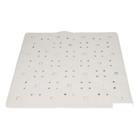 ALFOMBRA ANTIDESLIZANTE CON VENTOSAS  BAÑERA/DUCHA BLANCO 53 X 53 CM