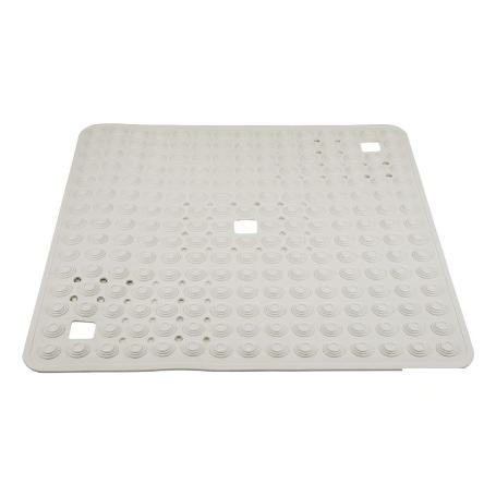 ALFOMBRA PLUS ANTIDESLIZANTE CON VENTOSAS BAÑERA/ DUCHA BLANCO 60 X 60 CM