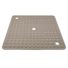 ALFOMBRA PLUS  ANTIDESLIZANTE CON VENTOSAS BAÑERA/ DUCHA BEIS PIEDRA 60 X 60 CM