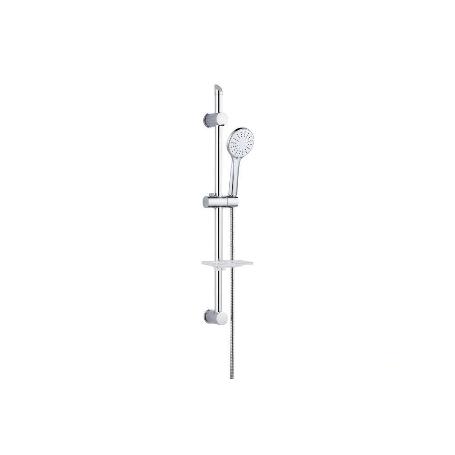 KIT DUCHA BARRA DESLIZANTE 3 PCS 5 FUNCIONES BLANCO