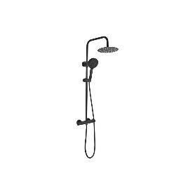COLUMNA DE DUCHA NEGRA CON GRIFO TERMOSTATICO 90-1,40 CM