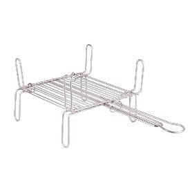 PARRILLA DOBLE INOX 350 X 350MM