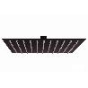 CABEZAL DE DUCHA CUADRADO EXTRAFINO DE ACERO INOXIDABLE 304 NEGRO MATE 24,5 X 24,5 CM