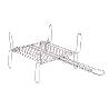 PARRILLA DOBLE INOX 400 X 400MM