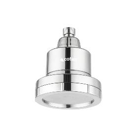 ROCIADOR DE DUCHA CON 15 FILTROS COLOR INOX. 11,5 X 13,5 CM