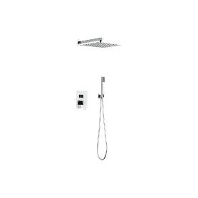 CONJUNTO DE DUCHA EMPOTRADA MONOMANDO CUADRADA CROMADA