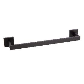 TOALLERO NEGRO MATE DE ACERO CON DISEÑO CUADRADO GAMA FAIAL 45 X 8 X 5,5 CM