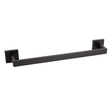 TOALLERO NEGRO MATE DE ACERO CON DISEÑO CUADRADO GAMA FAIAL 45 X 8 X 5,5 CM