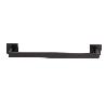 TOALLERO NEGRO MATE DE ACERO CON DISEÑO CUADRADO GAMA FAIAL 45 X 8 X 5,5 CM