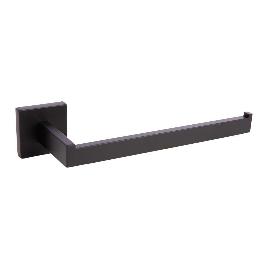 TOALLERO NEGRO MATE DE ACERO CON DISEÑO CUADRADO GAMA FAIAL 27 X 8 X 5,5 CM