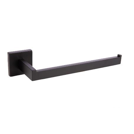 TOALLERO NEGRO MATE DE ACERO CON DISEÑO CUADRADO GAMA FAIAL 27 X 8 X 5,5 CM