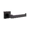 PORTARROLLOS/TOALLERO NEGRO MATE DE ACERO CON DISEÑO CUADRADO GAMA FAIAL 16 X 8 X 5,5 CM