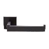 PORTARROLLOS/TOALLERO NEGRO MATE DE ACERO CON DISEÑO CUADRADO GAMA FAIAL 16 X 8 X 5,5 CM