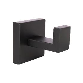 PERCHA NEGRA MATE DE ACERO CON DISEÑO CUADRADO GAMA FAIAL 5,5 X 6 X 5,5 CM