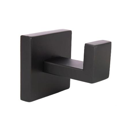 PERCHA NEGRA MATE DE ACERO CON DISEÑO CUADRADO GAMA FAIAL 5,5 X 6 X 5,5 CM