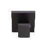 PERCHA NEGRA MATE DE ACERO CON DISEÑO CUADRADO GAMA FAIAL 5,5 X 6 X 5,5 CM